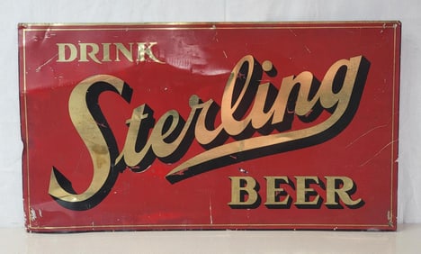 Drink Sterling Beer Metal Sign (TAC)