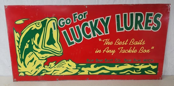 Fantasy Lucky Lures Metal Sign