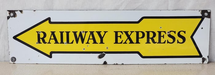 Railway Express Porcelain Sign