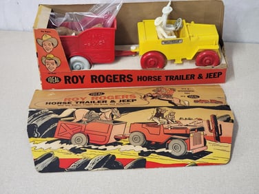 Roy Roger Horse Trailer & Jeep Set by Ideal w/Box