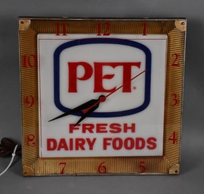 Pet Fresh Dairy Food Lighted Clock