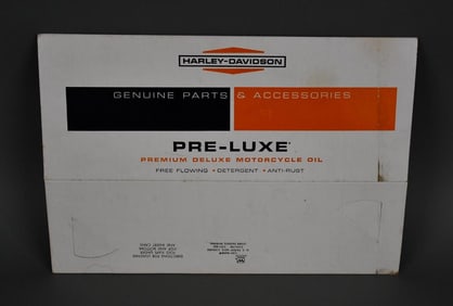 Harley Davidson Pre-Luxe Motor Oil 3-Can Cardboard Holder