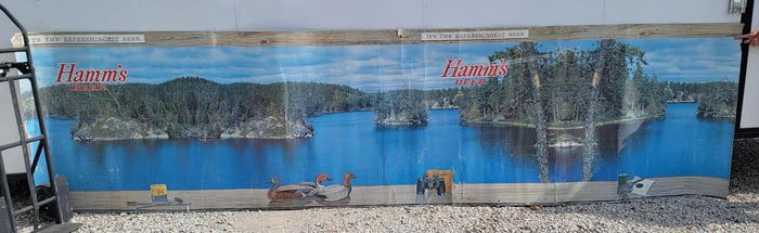Hamms Beer Rolled Cardboard Banner