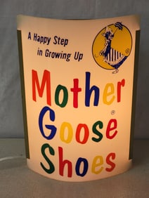 Mother Goose Shoes Plastic Lighted Sign