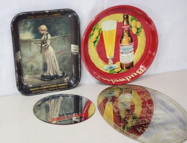 Budweiser Metal Tray, Whiskey Mirrors and more