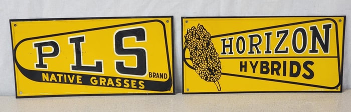 PLS Native Grass & Horizon Hybrids Metal Signs