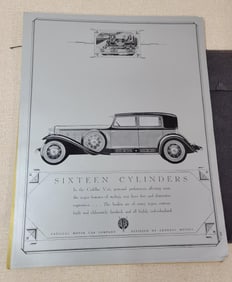1930 Cadillac V-16 Sales Package