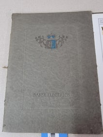 1911 Baker Electric Car Sale Literature