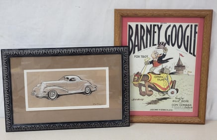 1935 Auburn Drawing and Barney Google Sheet Music