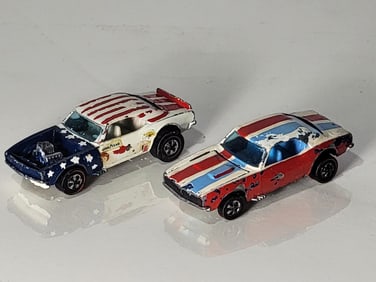 Hot Wheels Red Line Heavy Chevy & Custom Camaro both Customized