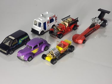 6-1980's Hot Wheels Cars