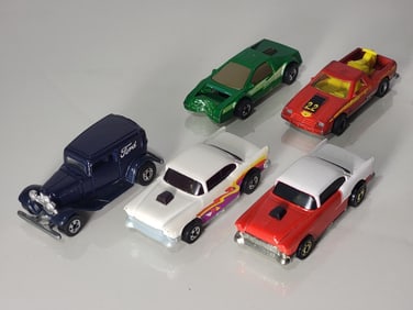 5-Late 1970's -1980's Hot Wheels Cars