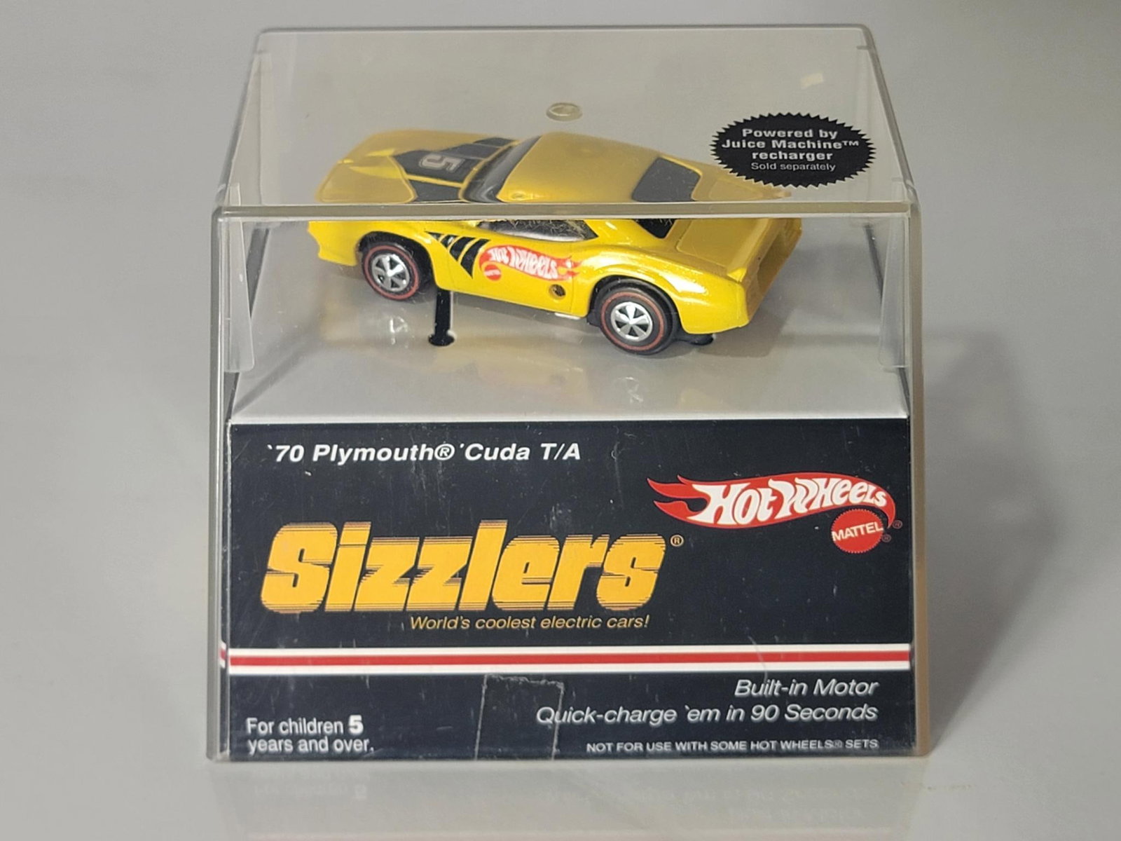 Hot Wheels Sizzlers '70 Plymouth Cuda T/A: rated 9, car is loose, plastic case has light wear.