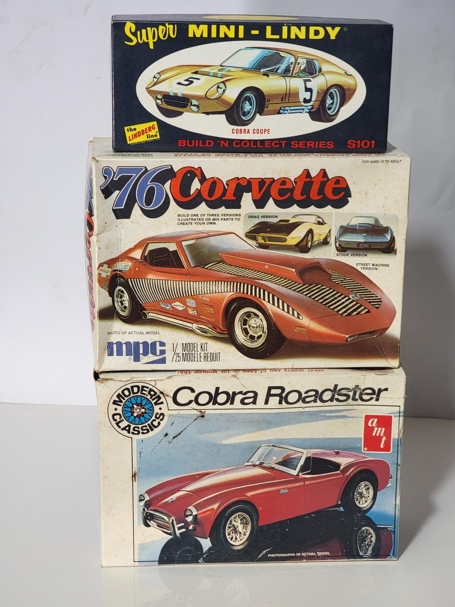 AMT Cobra Roadster, MPC Corvette & Super Mini-Lindy Model (1 of 5)