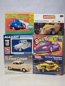 6-Plastic Automobile Models all NIB