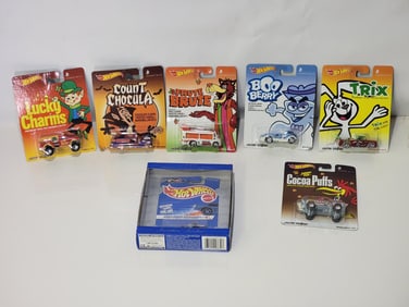 6-Hot Wheels Cereal NIB