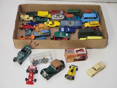 Box Lot of30+ Matchbook, Tootsie toys and more