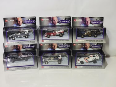 6-Corgi Donington Collection F-1 Race Cars NIB