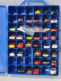 35-Hot Wheels Vehicles w/Hard Case Carrier