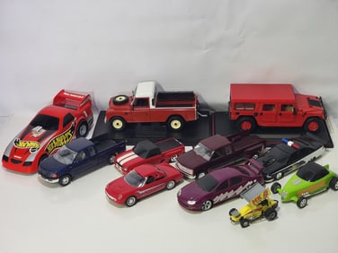 11-Diecast & Plastic Vehicles 1/16 Scale or Less