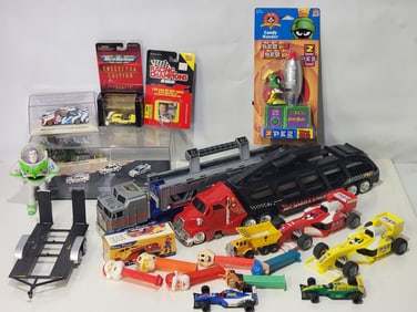 Misc. Lot of Toys, Pez, Hot Wheels, Racing Champion & More
