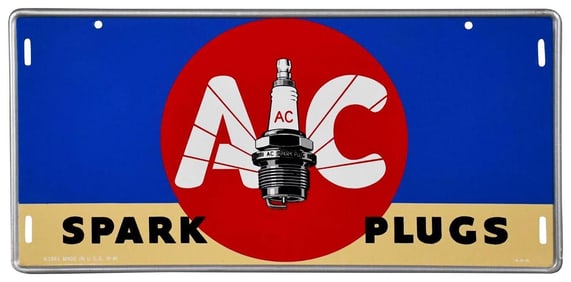AC Spark Plugs Metal Sign (TAC)