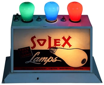Solex Lamps Plastic & Metal Lighted Display