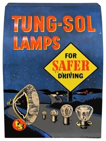 Tung-Sol Lamps Metal Counter-Top Point of Sale Cabinet