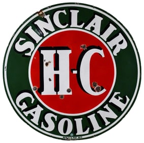 Sinclair H-C Gasoline Porcelain Sign (TAC)