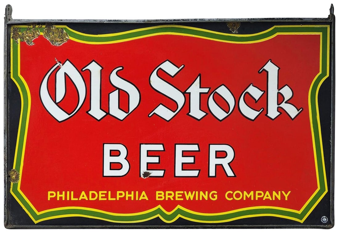 Old Stock Beer Porcelain Sign (TAC) (1 of 9)