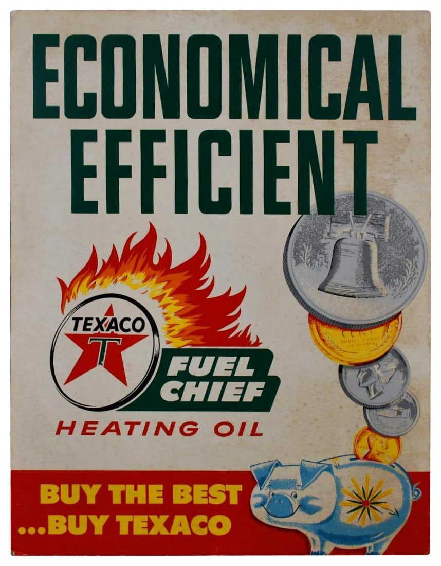 Texaco Fuel Chief Heating Oil Cardboard Poster (TAC) (1 of 5)