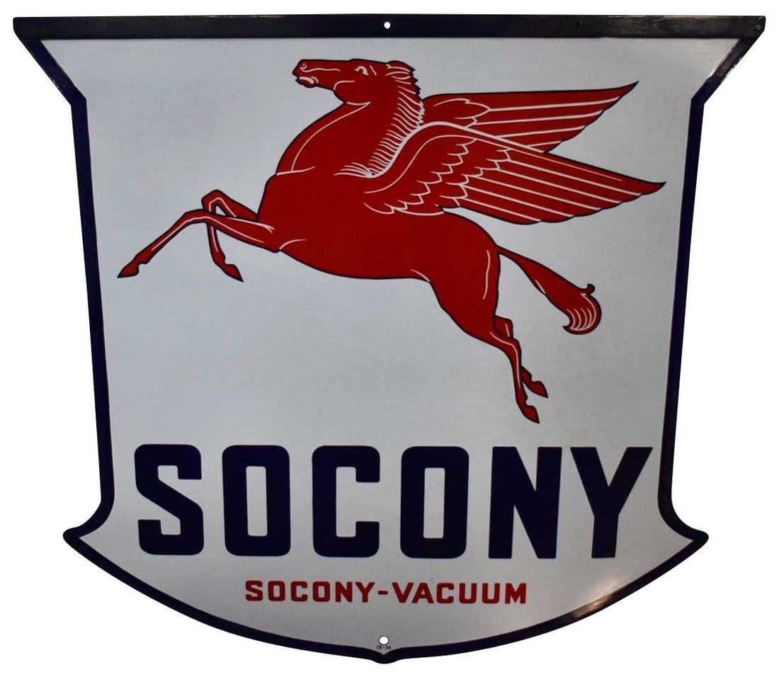 Socony-Vacuum w/Pegasus Porcelain Identification Sign (TAC) (1 of 11)