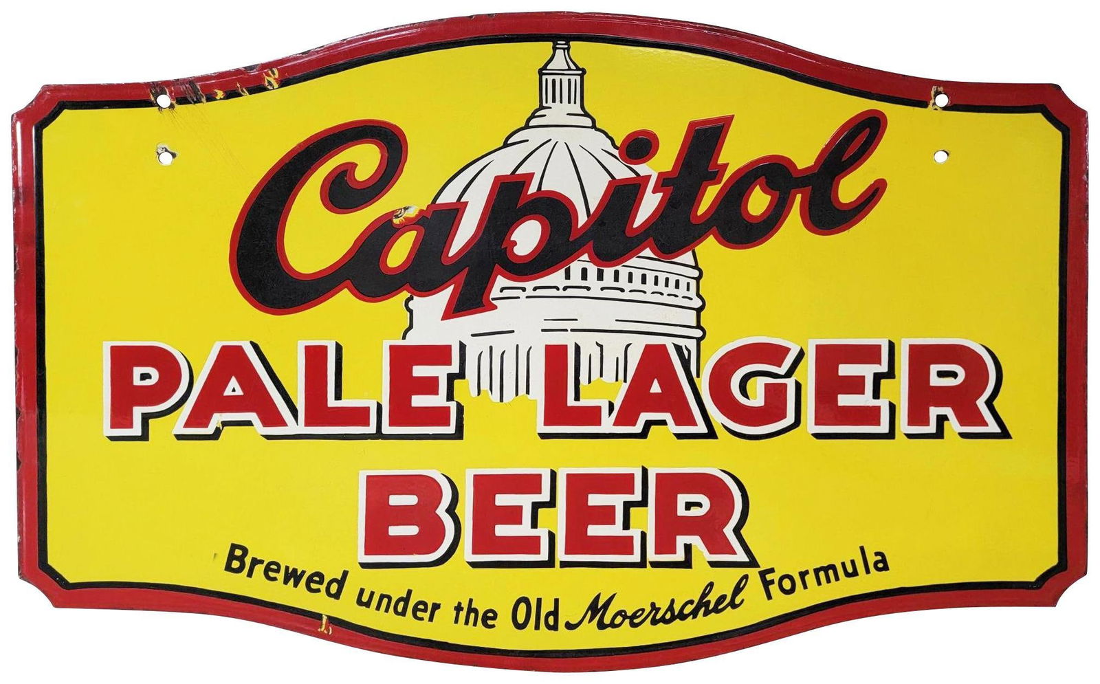 Capitol Pale Lager Beer w/Graphics Porcelain Sign (TAC) (1 of 8)
