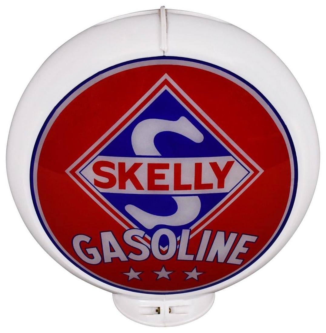 Skelly Gasoline w/3-Star Logo 13.5" Globe Lenses (TAC) (1 of 3)