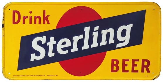 Drink Sterling Beer Metal Sign (TAC)