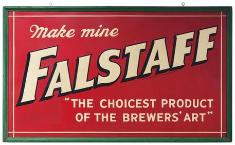 Make Mine Falstaff Large Metal Sign (TAC)