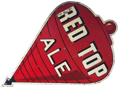 Large Red Top Ale Metal Sign (TAC)