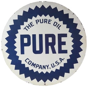 Pure w/Sawtooth Logo Porcelain Sign (TAC)