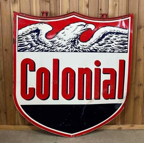 Colonial w/Eagle Logo Porcelain Identification Sign (TAC)