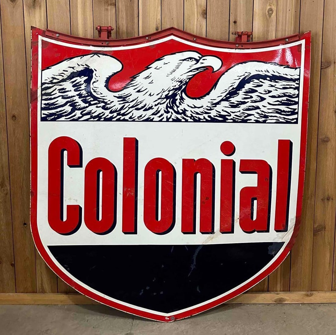 Colonial w/Eagle Logo Porcelain Identification Sign (TAC) (1 of 11)