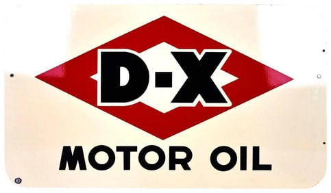 D-X Motor Oil Porcelain Sign (TAC)