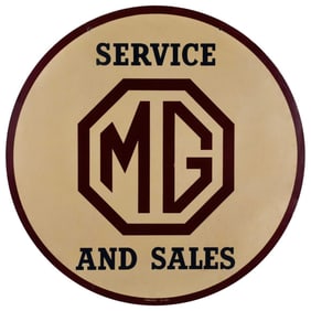 MG Service and Sales Metal Sign (TAC)