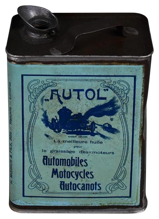 Autol Automobiles Motorcycles Metal Can (TAC): rated 8 & 7.5, has good color has light soiling. TAC #031339