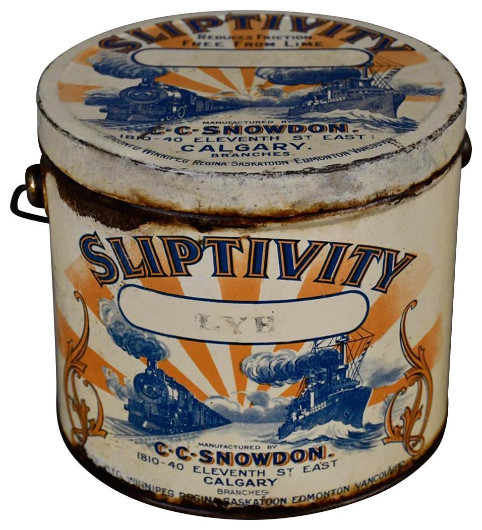 Sliptivity Lye Round Metal Grease Can (TAC) (1 of 6)