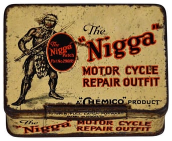 "Nigga" Motor Cycle Repair Outfit Metal Can (TAC)