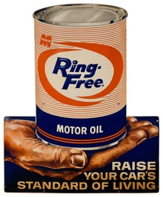Macmillan Ring Free Motor Oil Metal Sign (TAC)