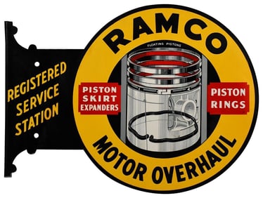 Ramco Motor Overhaul Register Service Station Metal Flange Sign (TAC)