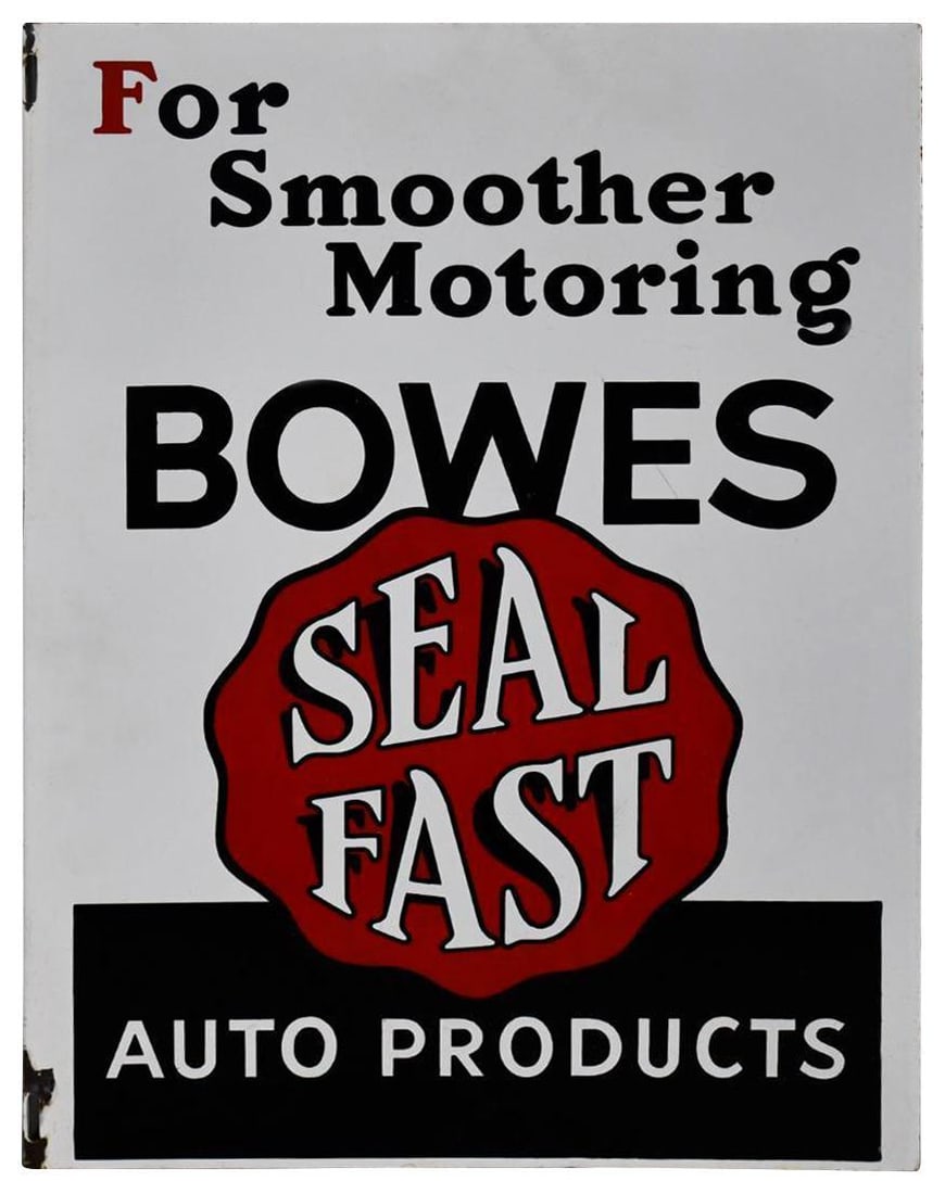 Bowes Seal Fast Auto Products Porcelain Flange Sign (TAC) (1 of 9)