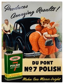 Dupont No. 7 Polish Cardboard Easel Back Sign