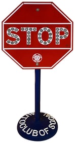 AAA Southern Cal. Porcelain Stop Sign w/Plastic Jewels (TAC)